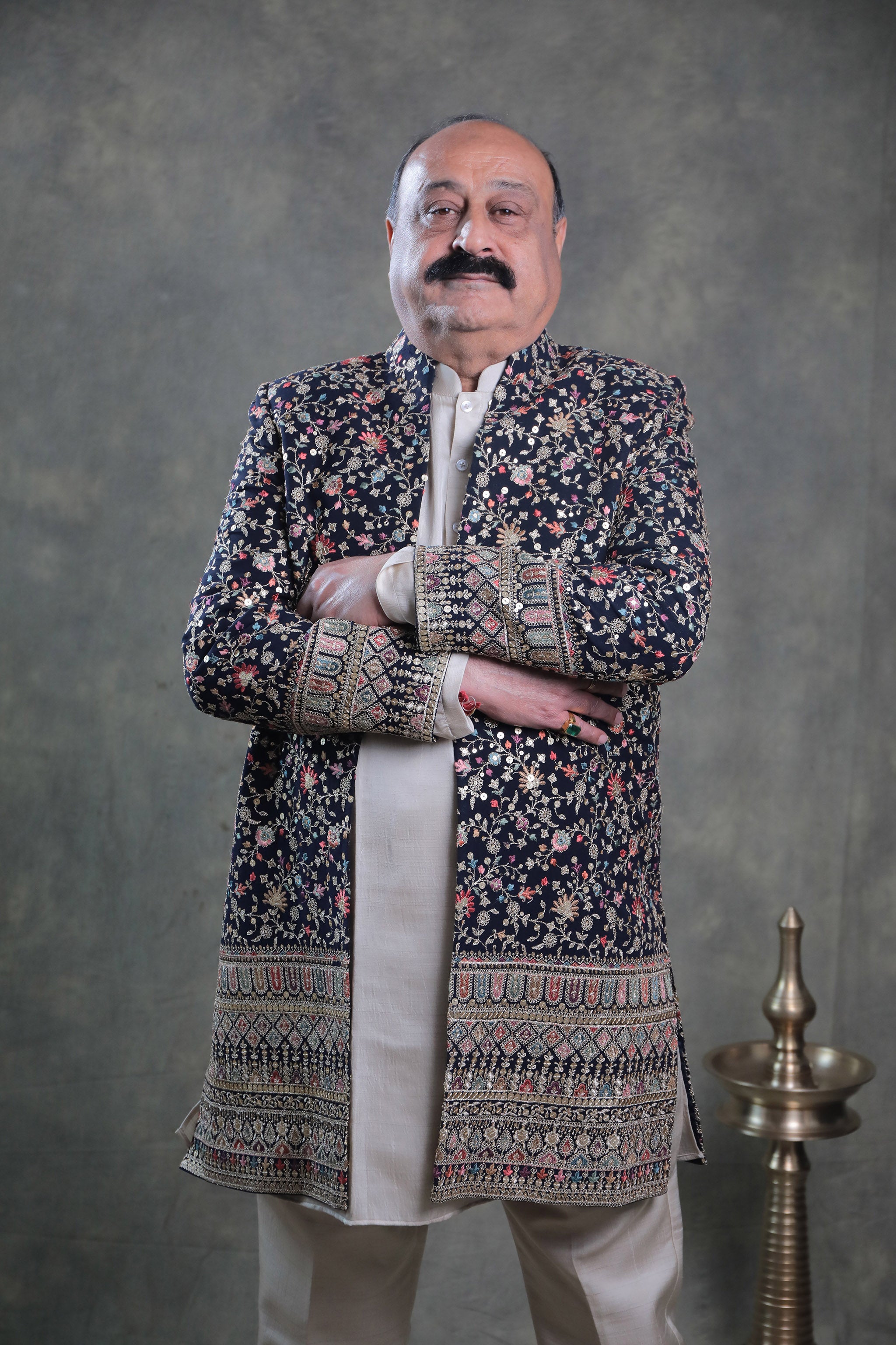 Traditional Hand Embroidered Indo-Western